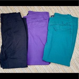 Set of 3 Zac and Rachel pull on dress pants sz 12